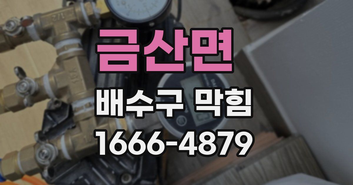 금산면 배수구 막힘