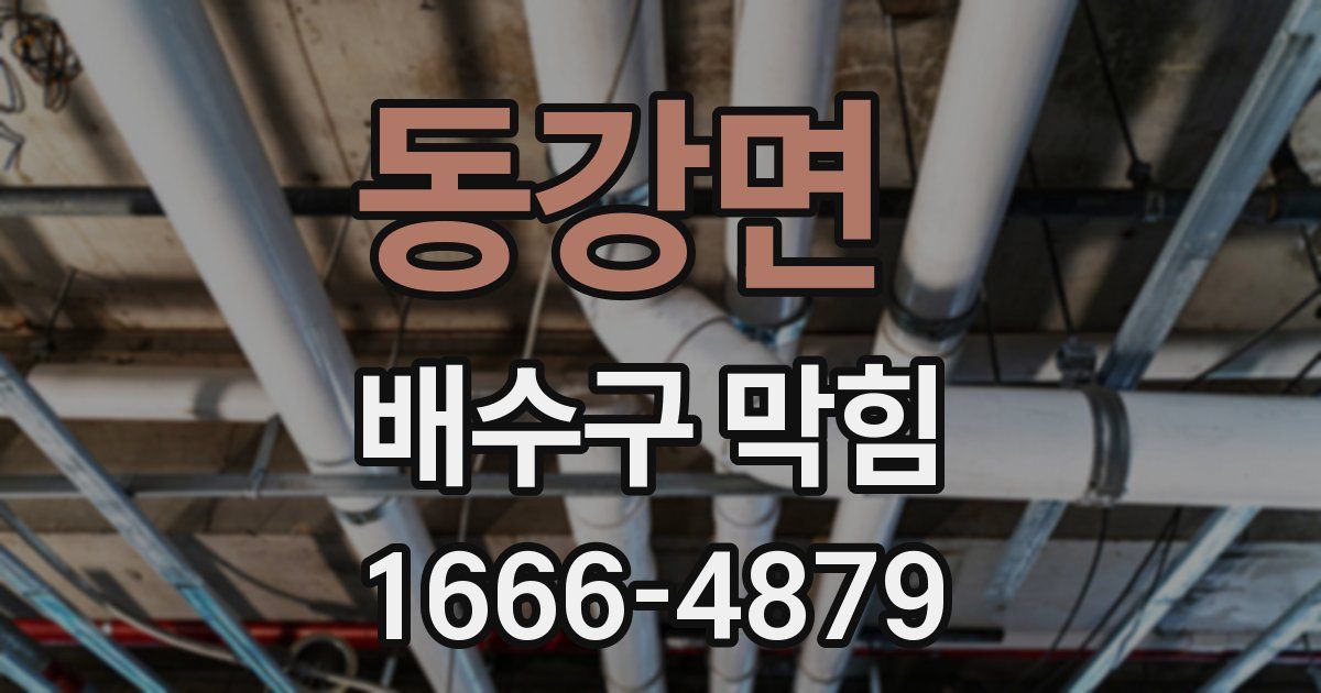 동강면 배수구 막힘