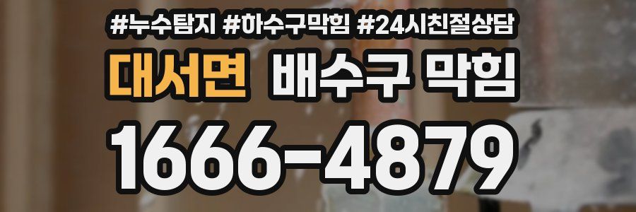 대서면 배수구 막힘
