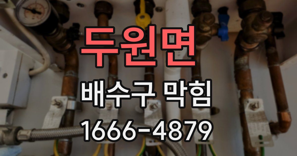 두원면 배수구 막힘