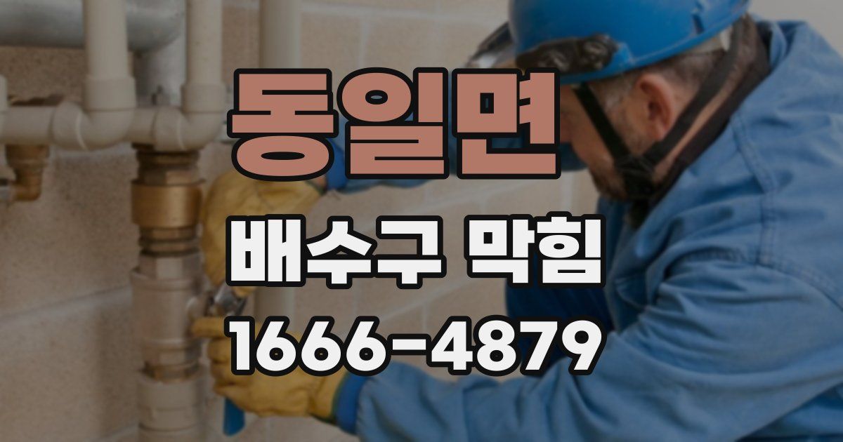 동일면 배수구 막힘