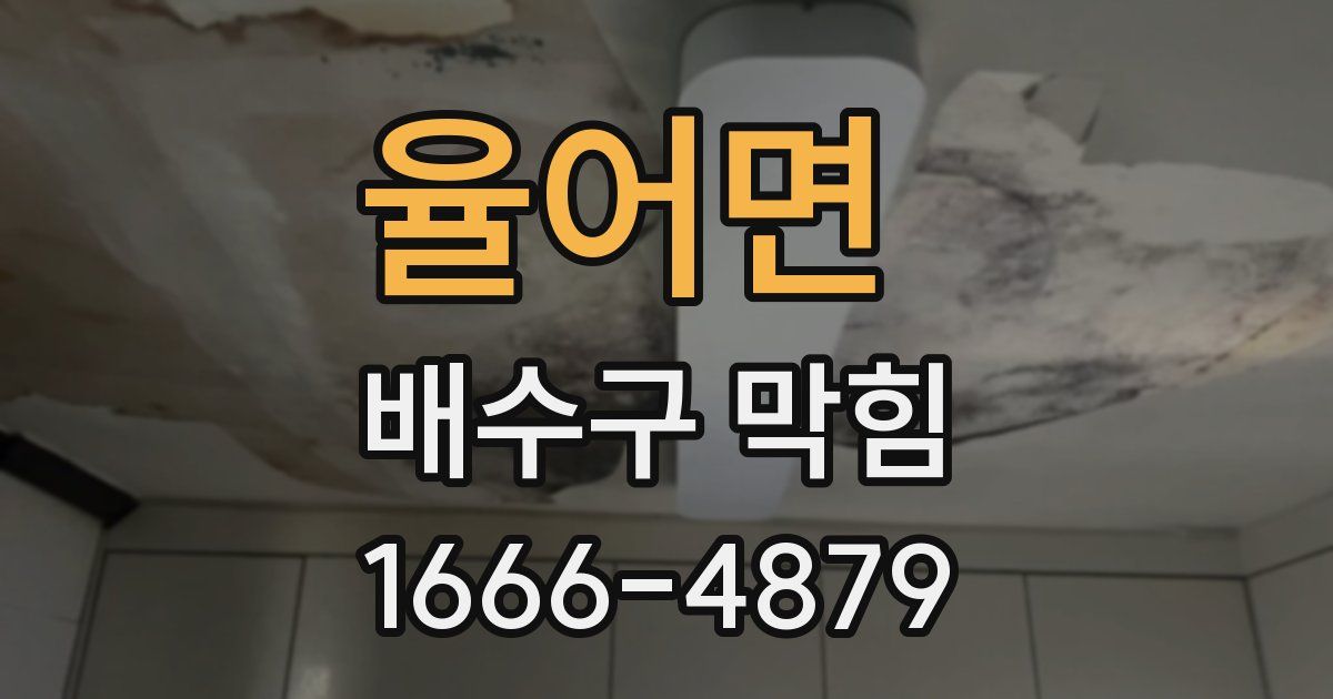 율어면 배수구 막힘