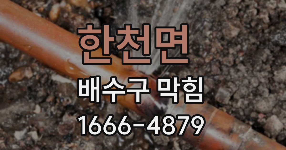 한천면 배수구 막힘