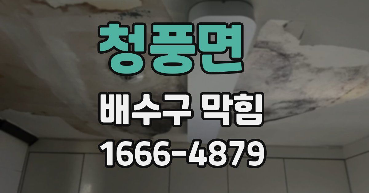 청풍면 배수구 막힘
