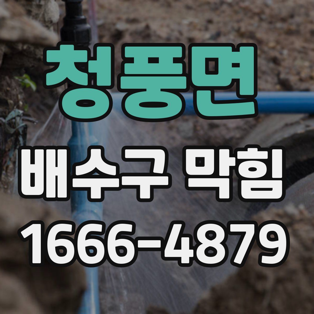 청풍면 배수구 막힘
