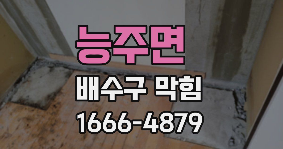 능주면 배수구 막힘
