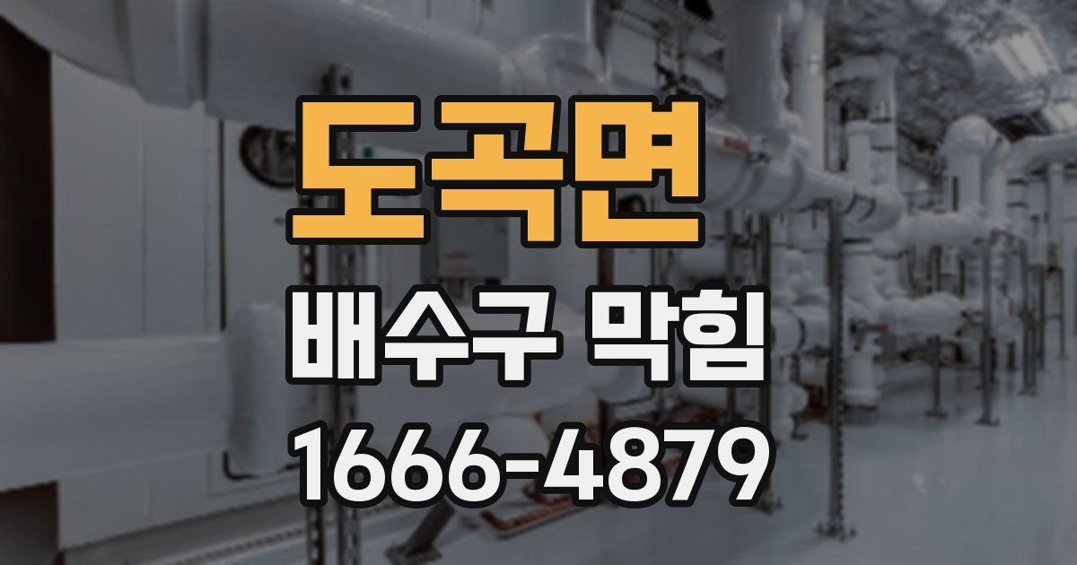 도곡면 배수구 막힘