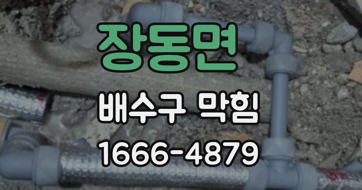 장동면 배수구 막힘