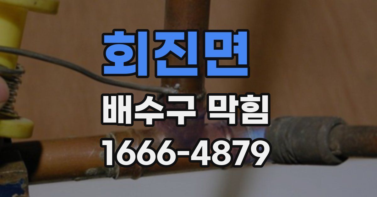 회진면 배수구 막힘