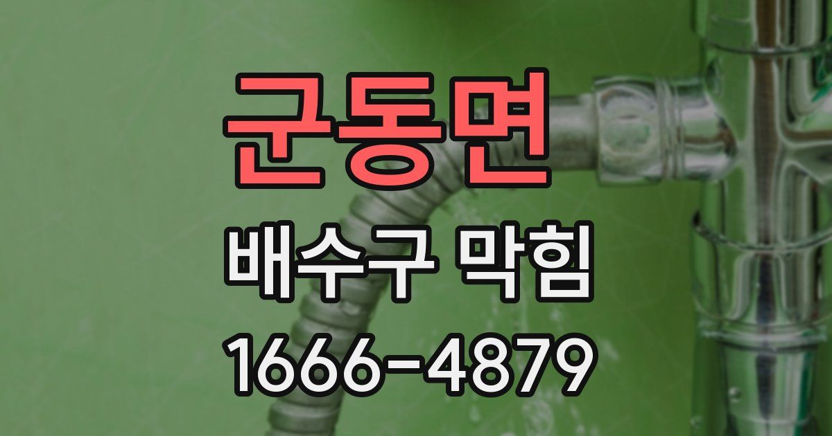 군동면 배수구 막힘