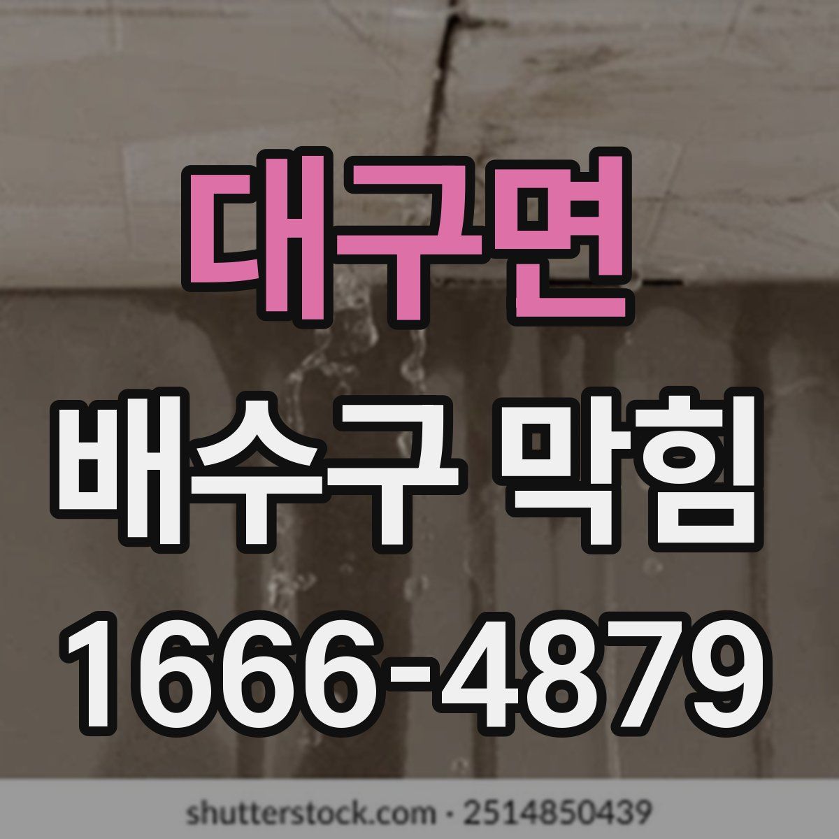 대구면 배수구 막힘