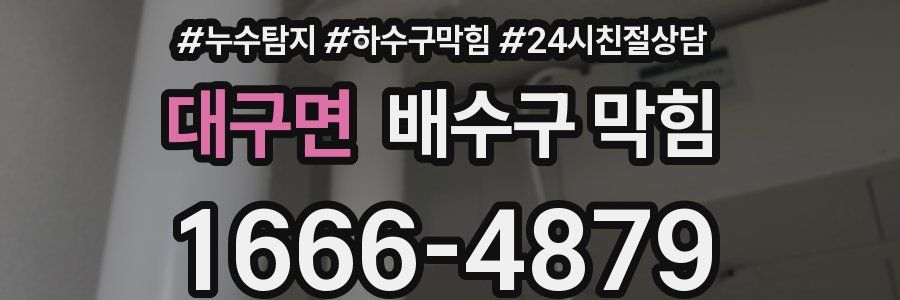 대구면 배수구 막힘