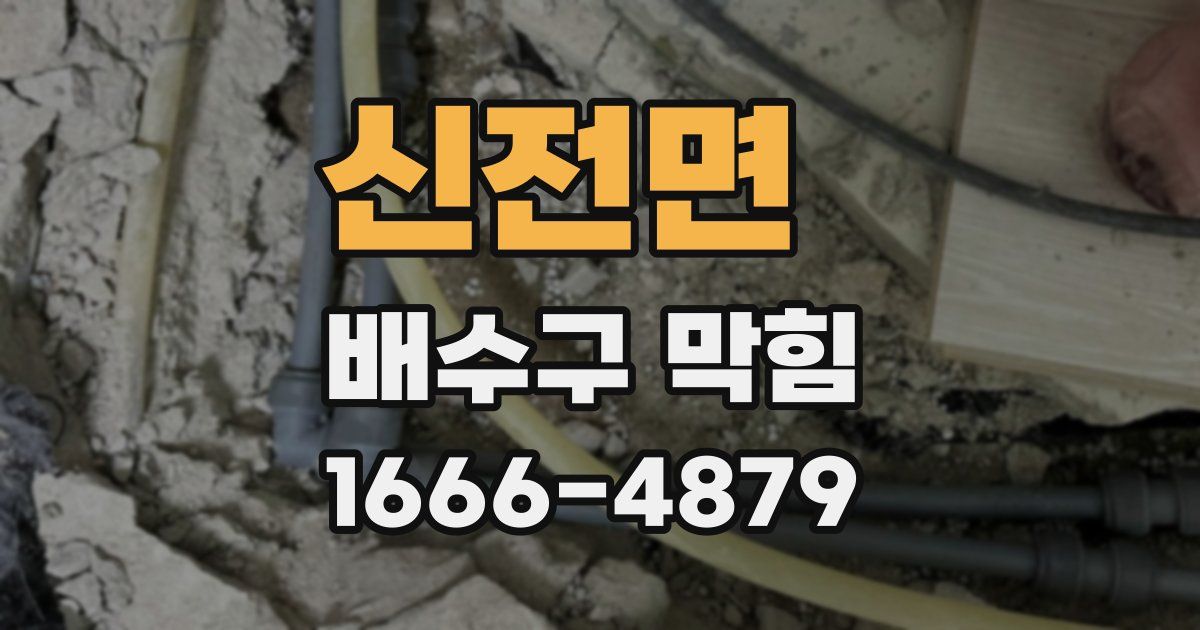 신전면 배수구 막힘