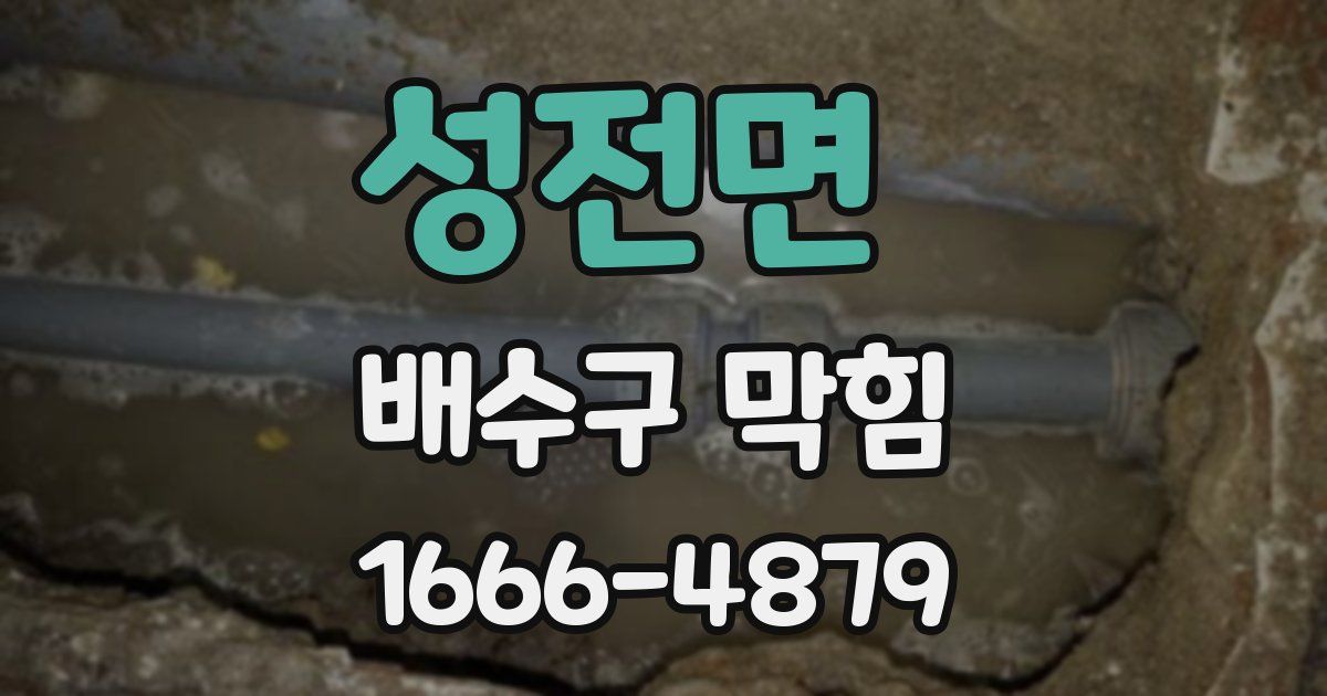 성전면 배수구 막힘