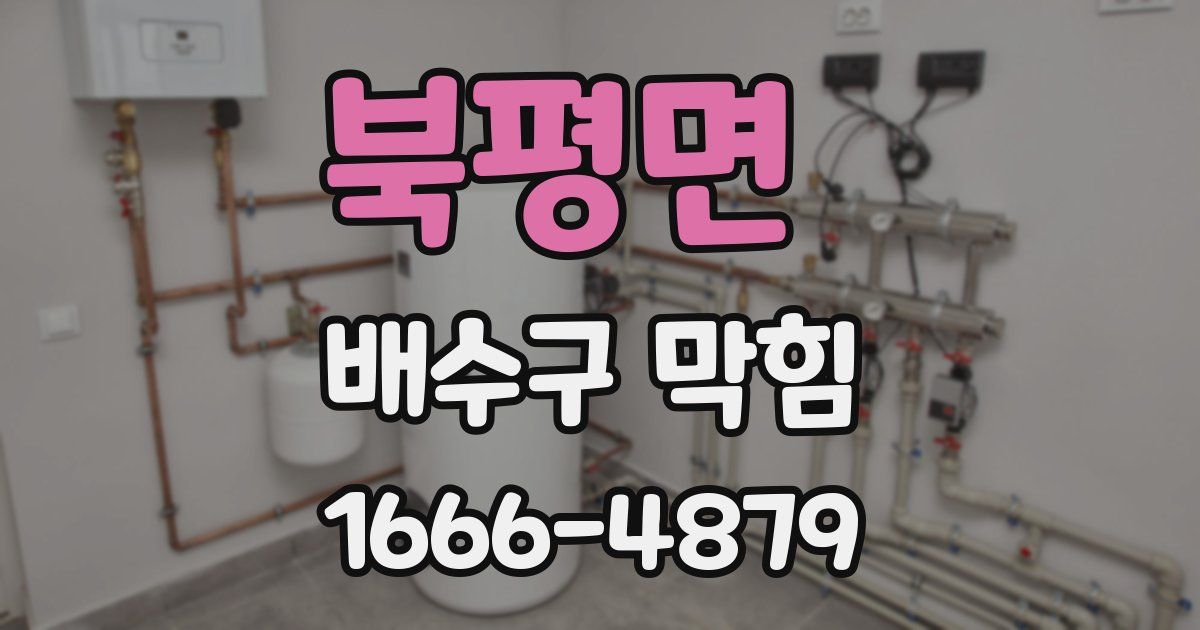 북평면 배수구 막힘