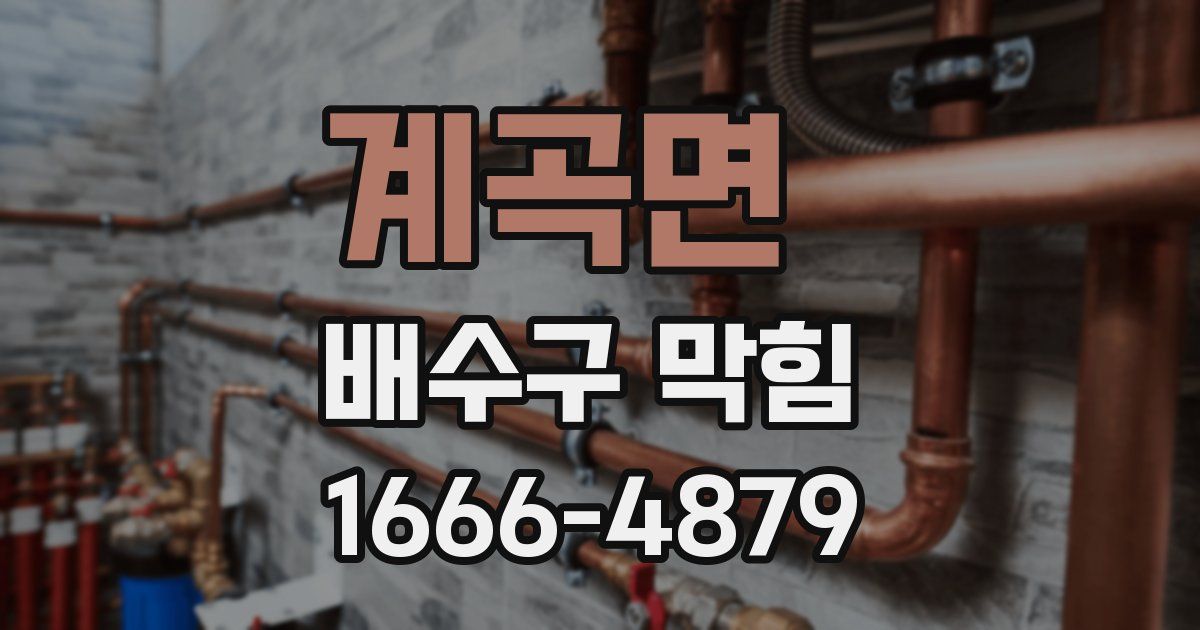 계곡면 배수구 막힘