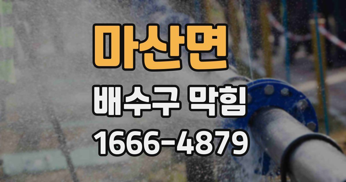 마산면 배수구 막힘