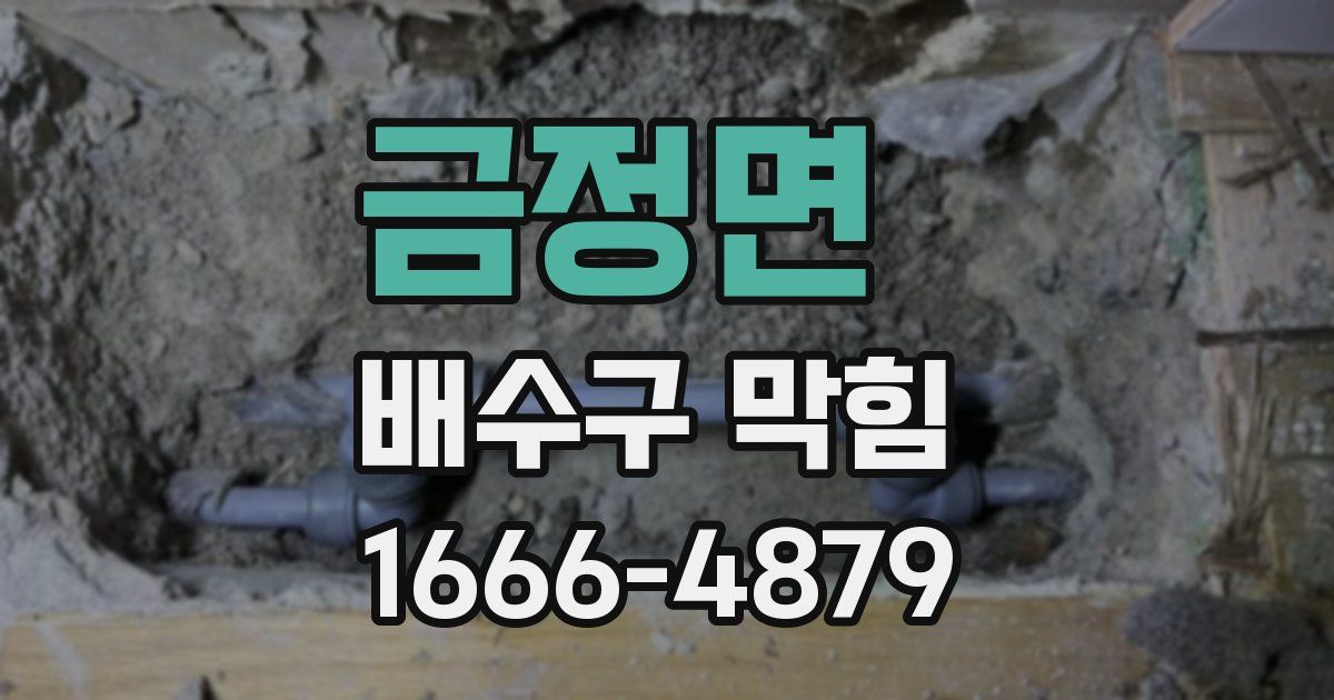 금정면 배수구 막힘