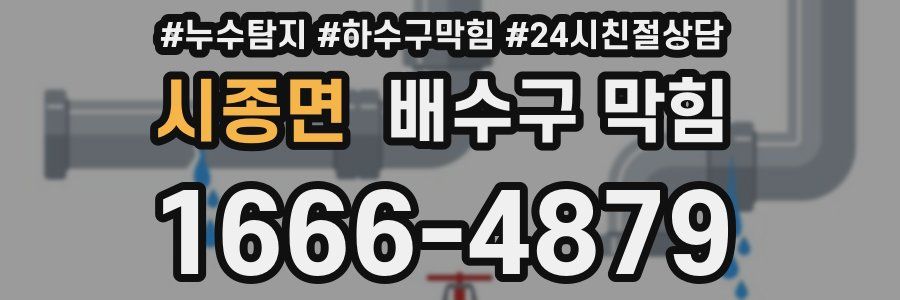시종면 배수구 막힘