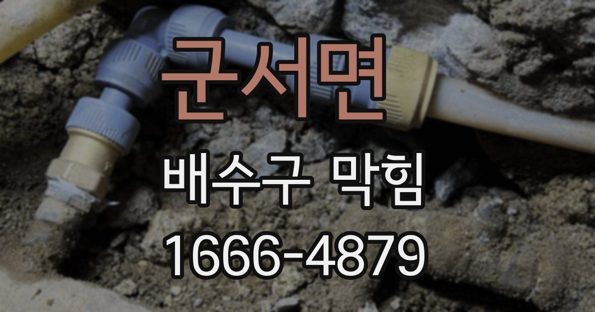 군서면 배수구 막힘