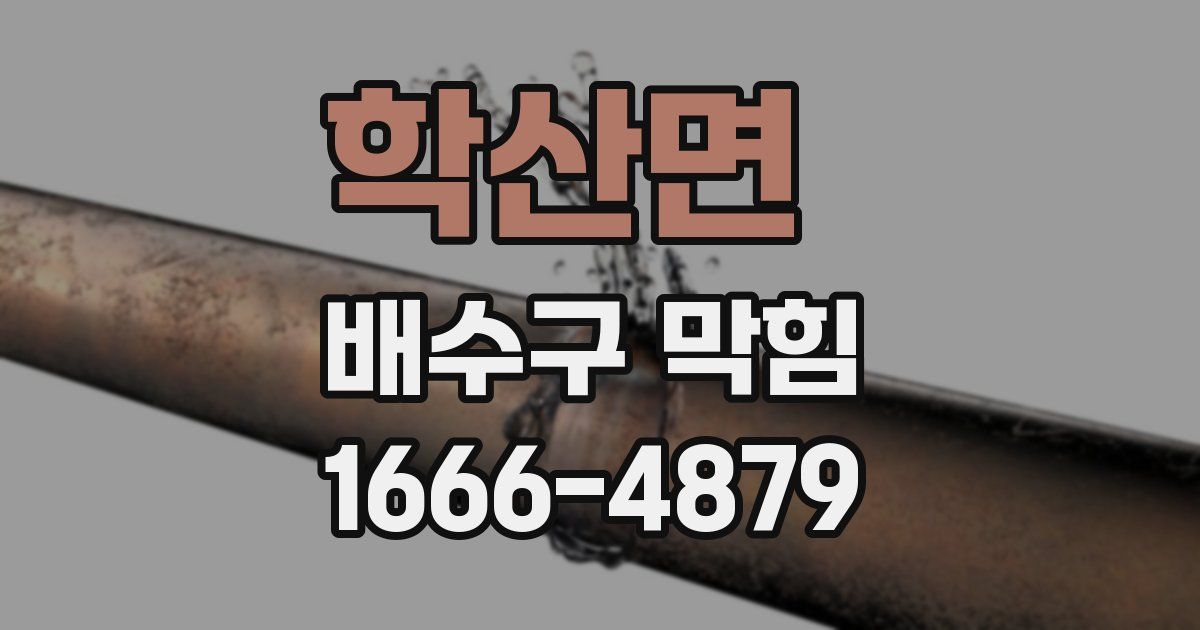 학산면 배수구 막힘