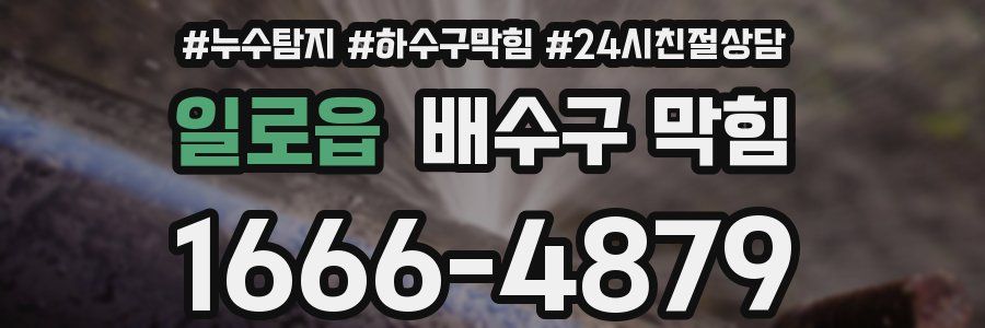 일로읍 배수구 막힘