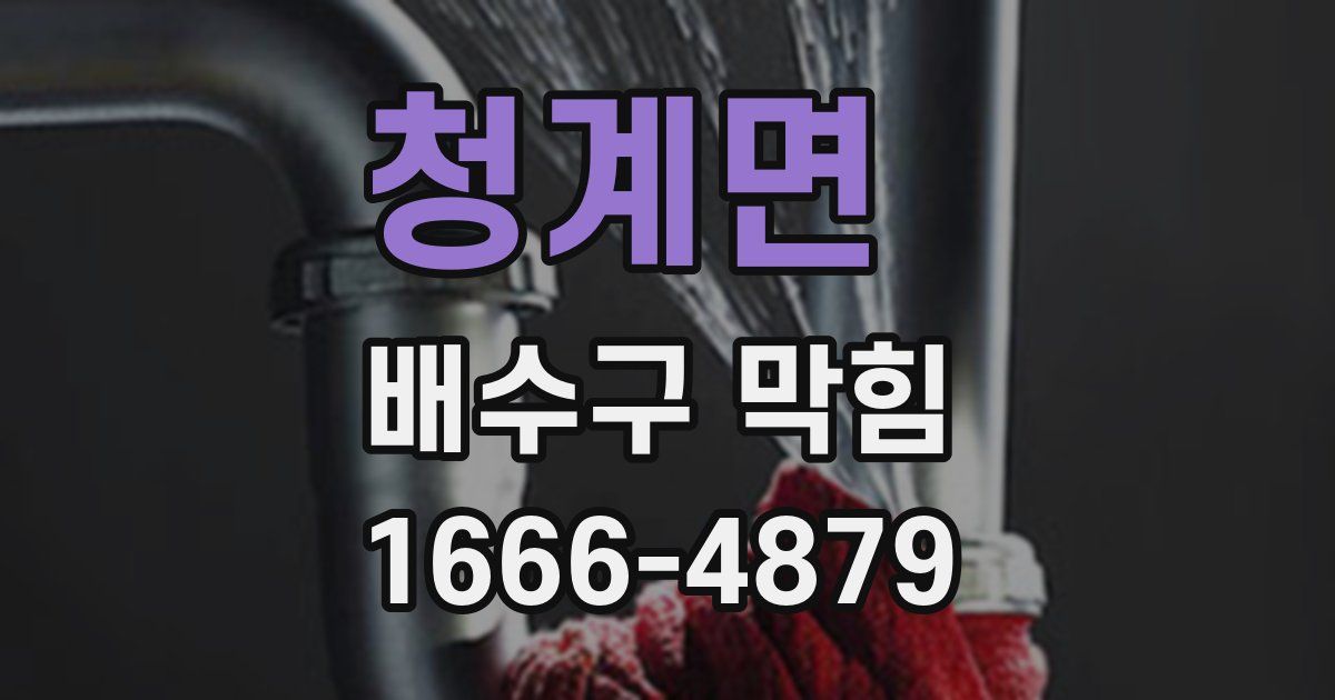 청계면 배수구 막힘