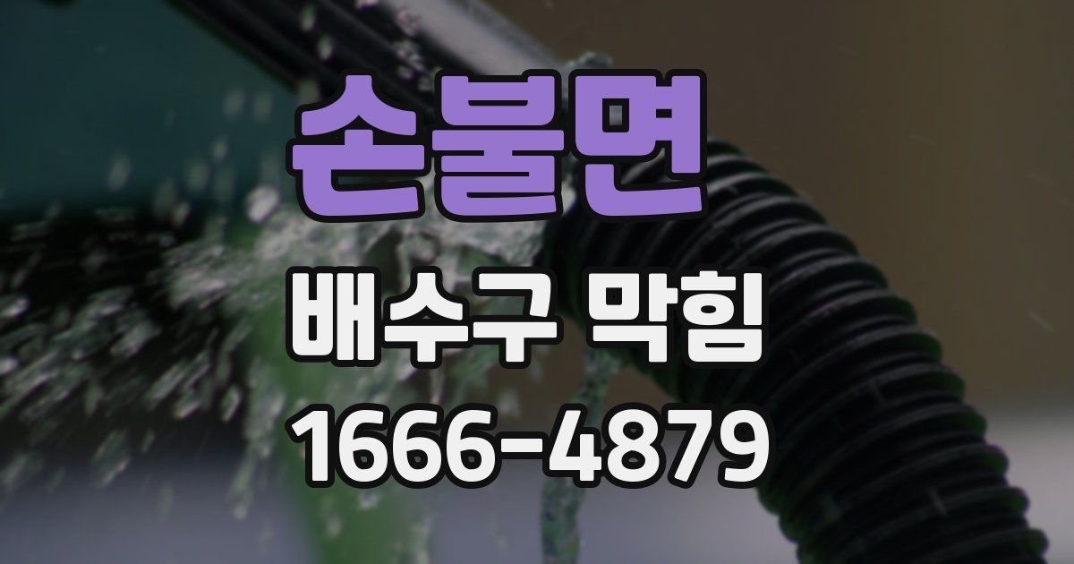 손불면 배수구 막힘