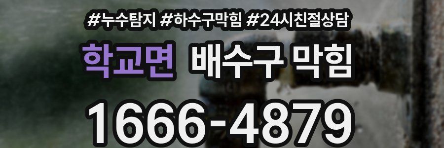 학교면 배수구 막힘