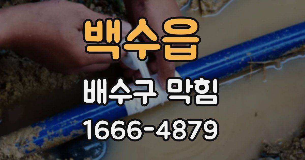 백수읍 배수구 막힘