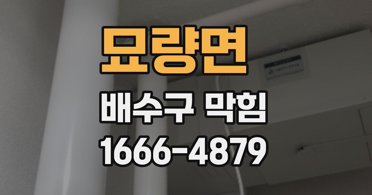 묘량면 배수구 막힘