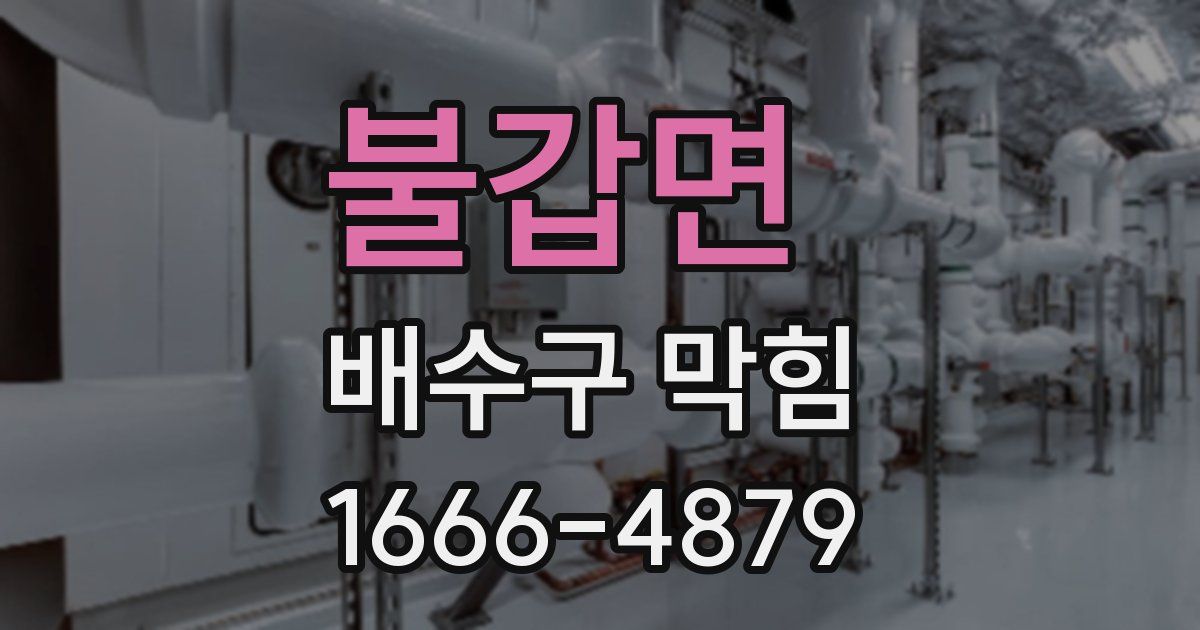 불갑면 배수구 막힘