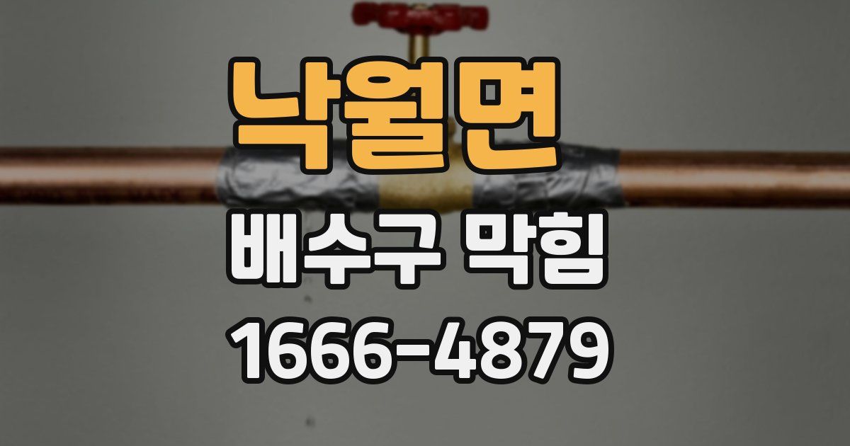 낙월면 배수구 막힘