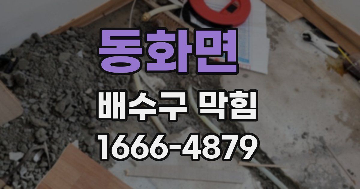 동화면 배수구 막힘