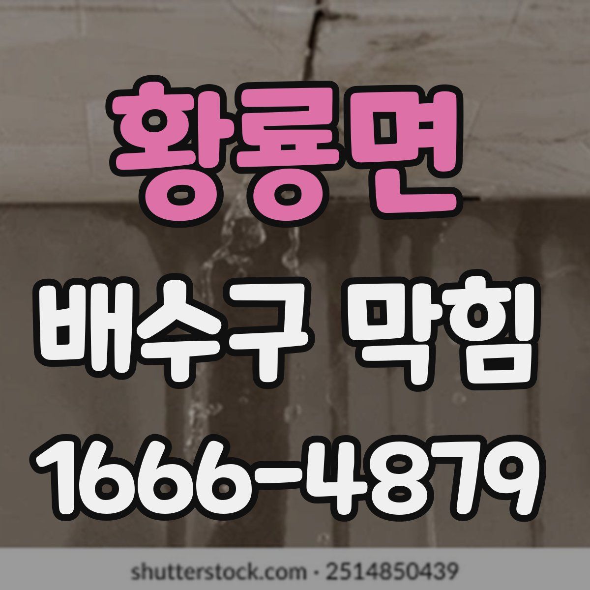 황룡면 배수구 막힘