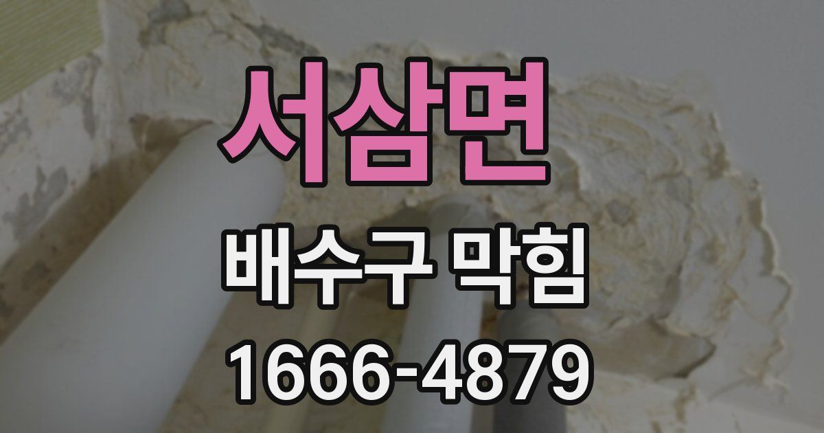 서삼면 배수구 막힘