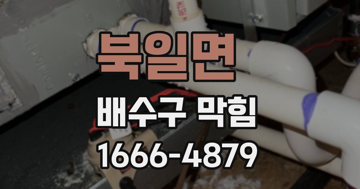 북일면 배수구 막힘