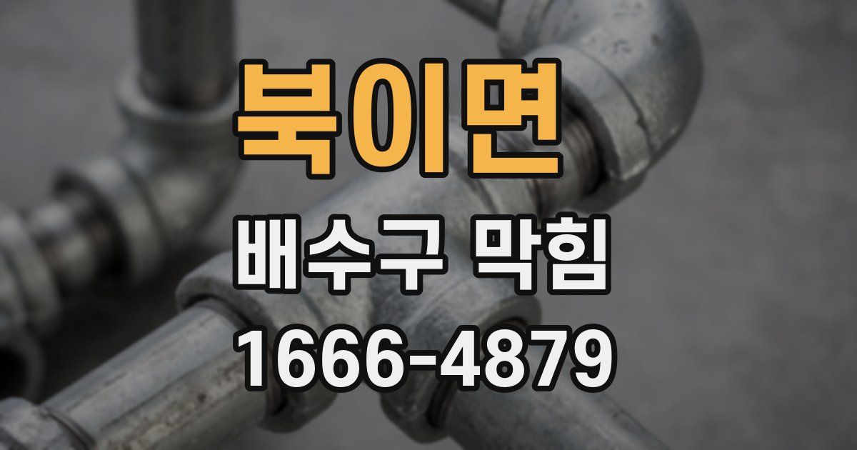 북이면 배수구 막힘