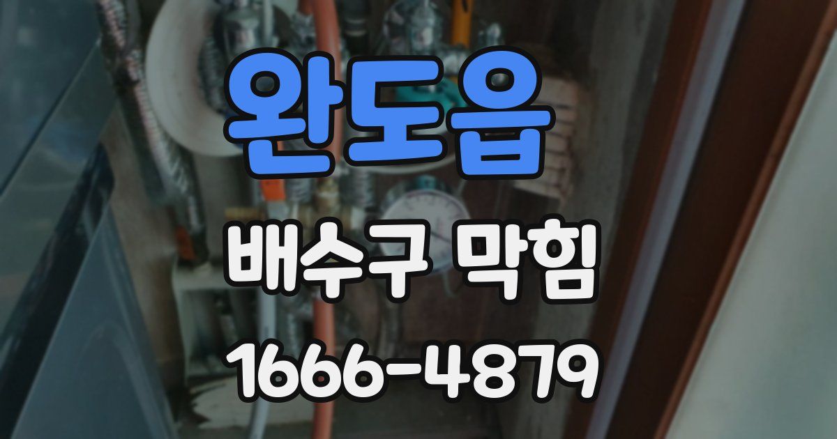 완도읍 배수구 막힘