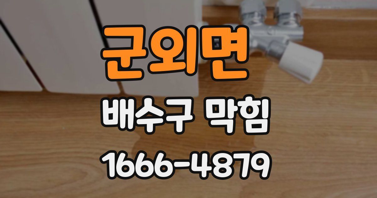 군외면 배수구 막힘