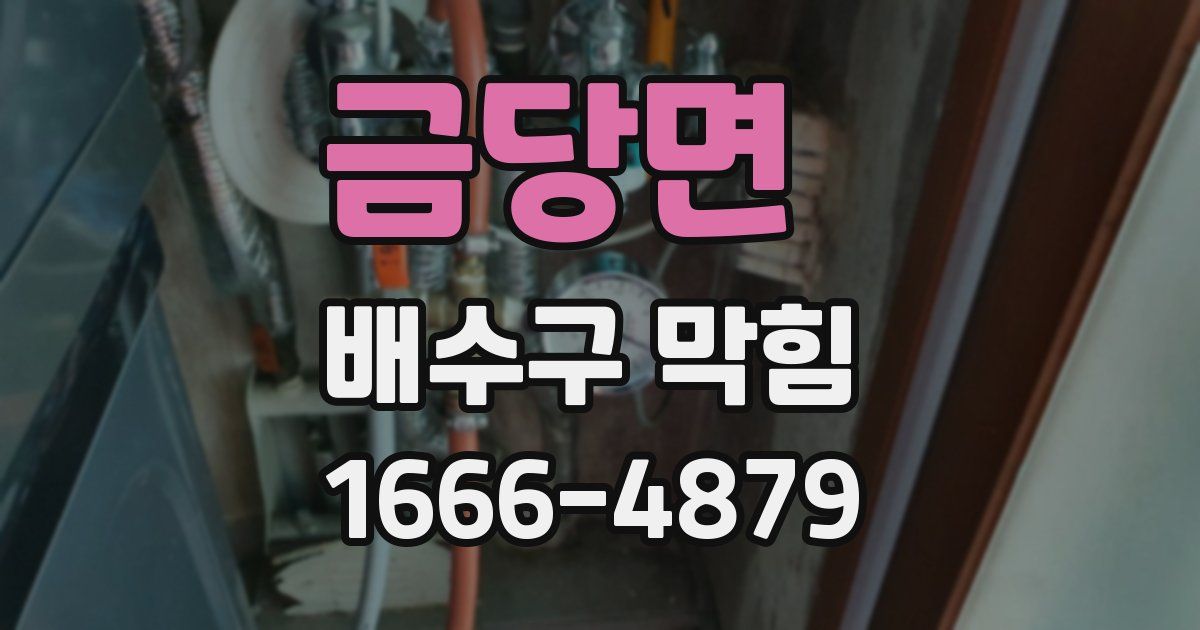 금당면 배수구 막힘