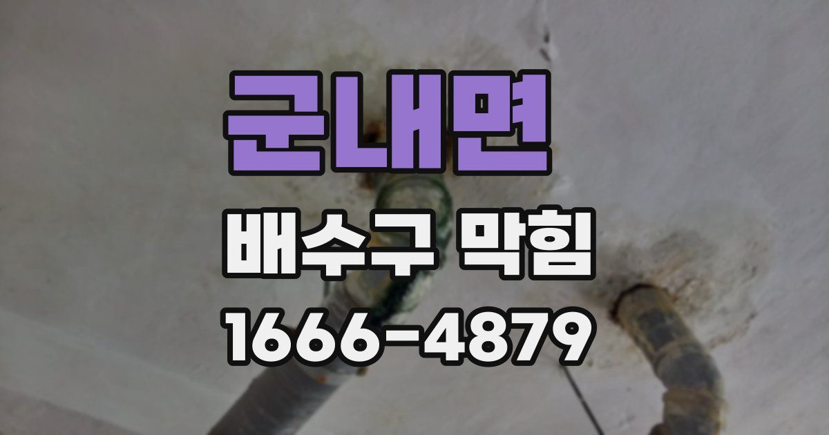 군내면 배수구 막힘