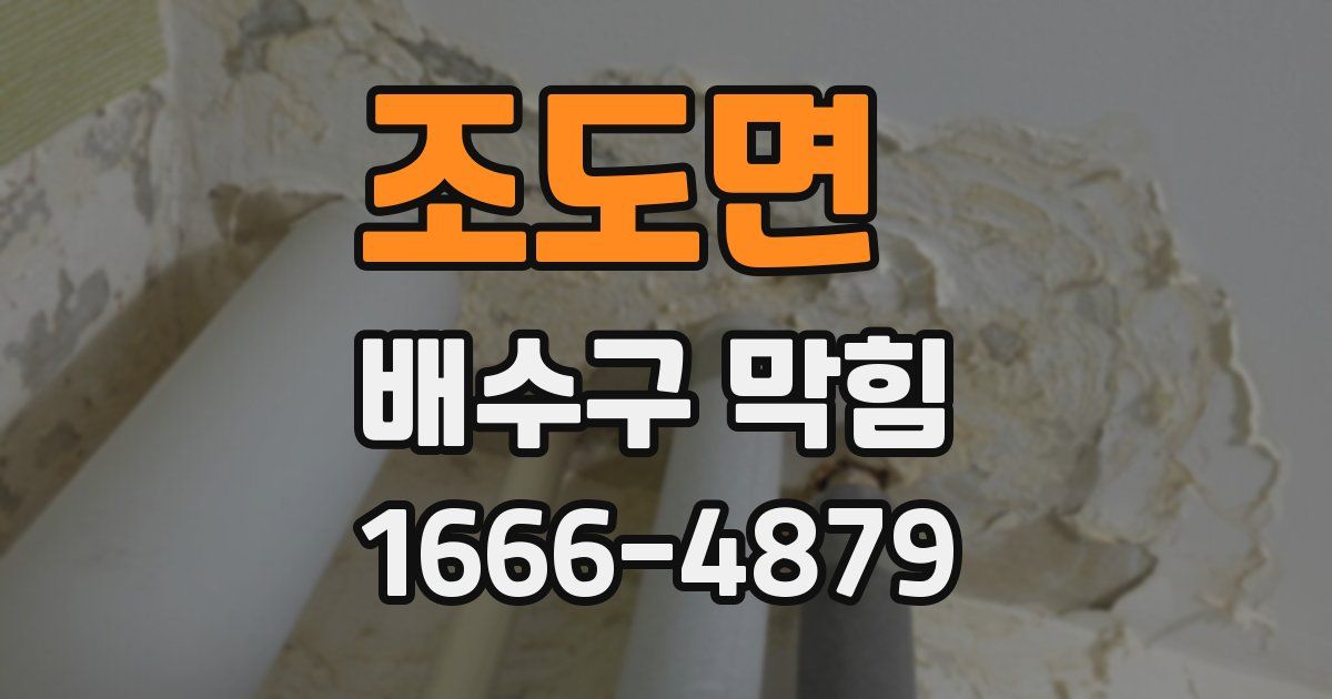 조도면 배수구 막힘