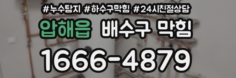 압해읍 배수구 막힘