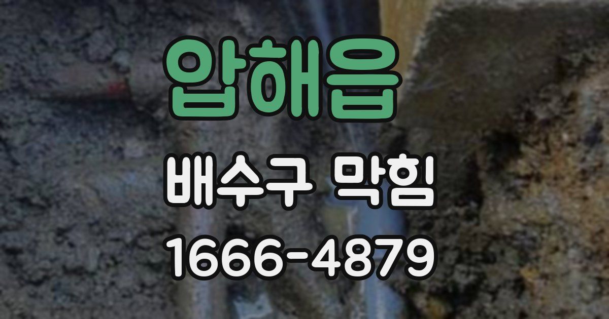 압해읍 배수구 막힘