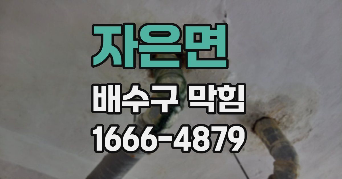 자은면 배수구 막힘
