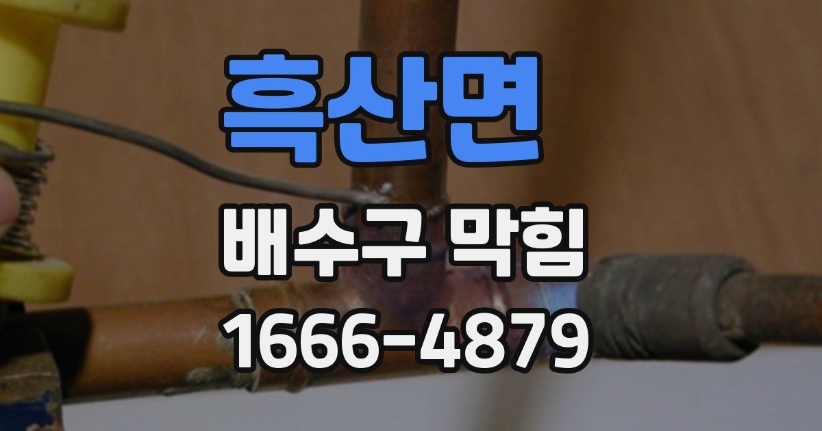 흑산면 배수구 막힘