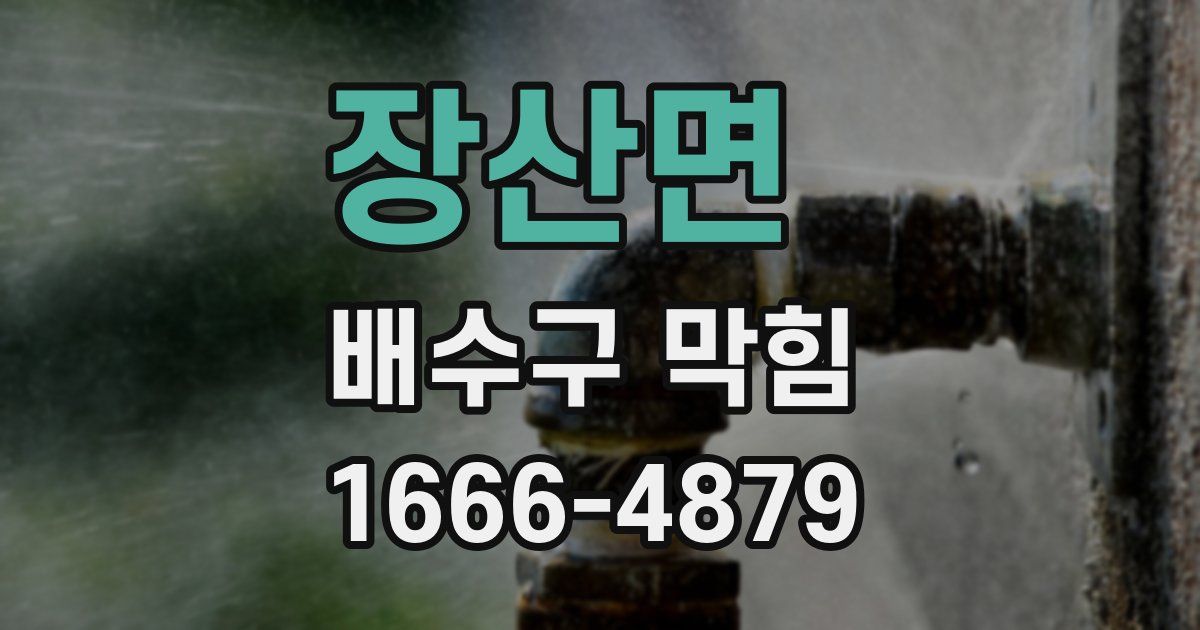 장산면 배수구 막힘