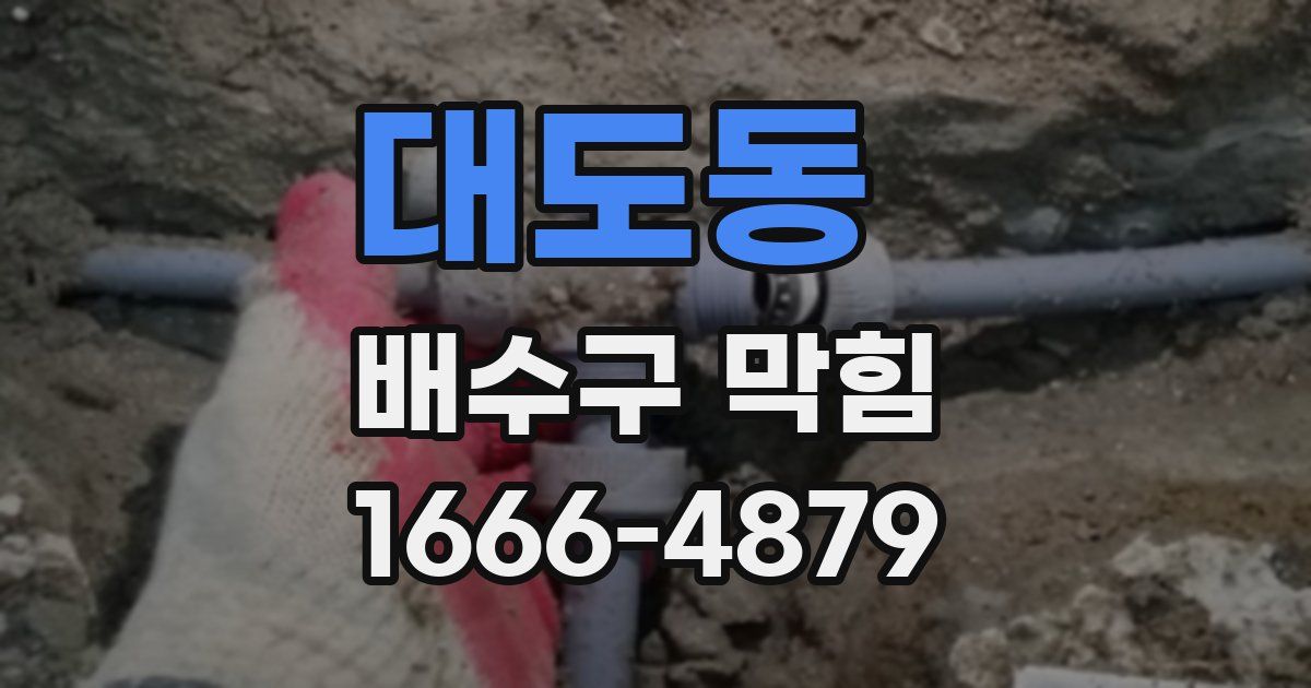 대도동 배수구 막힘