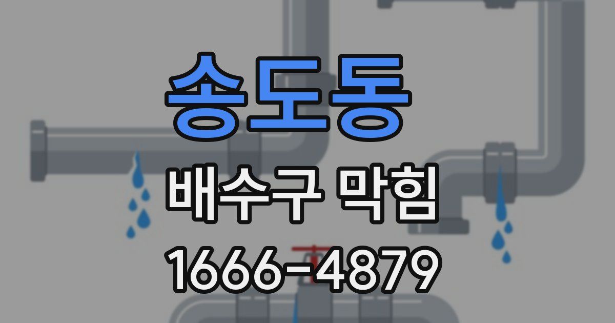 송도동 배수구 막힘